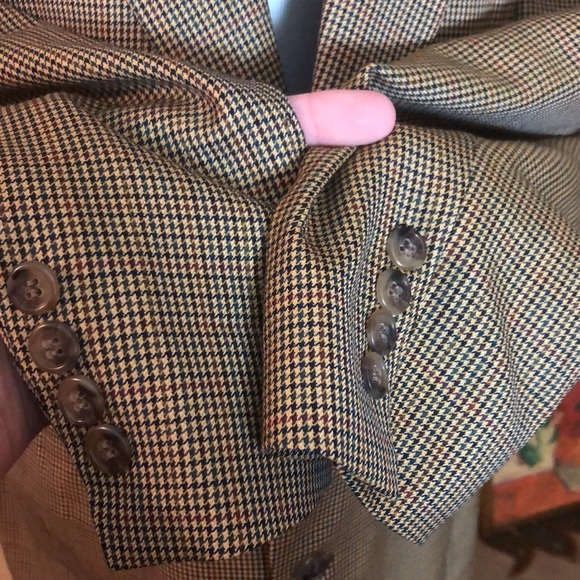 PETERBOROUGH ROW Bloomingdales Size   42R Blazer Coat MicroSquare 100% Pure Wool - Picture 14 of 16